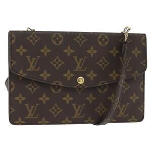 LOUIS VUITTON Monogram Double Rabat Shoulder Bag M51815 LV Auth 147932